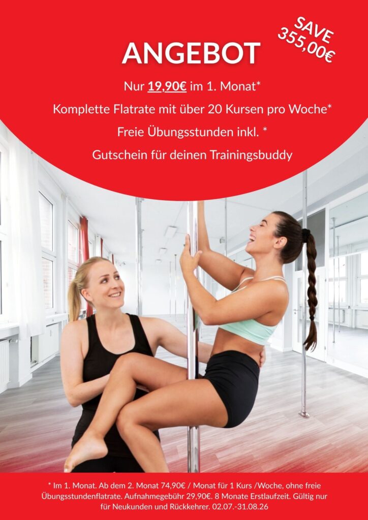 Einblick in eine Poledance Schnupperstunde im Tanzstudio VI-Dance